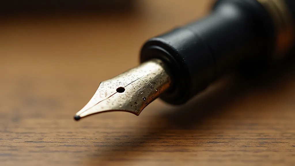 Vintage fountain pen with crazing