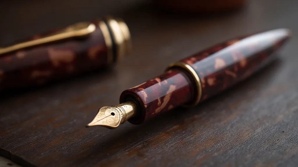 Vintage Parker Duofold pen on a desk