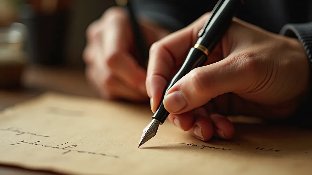 Hand Writing with a Vintage Pen