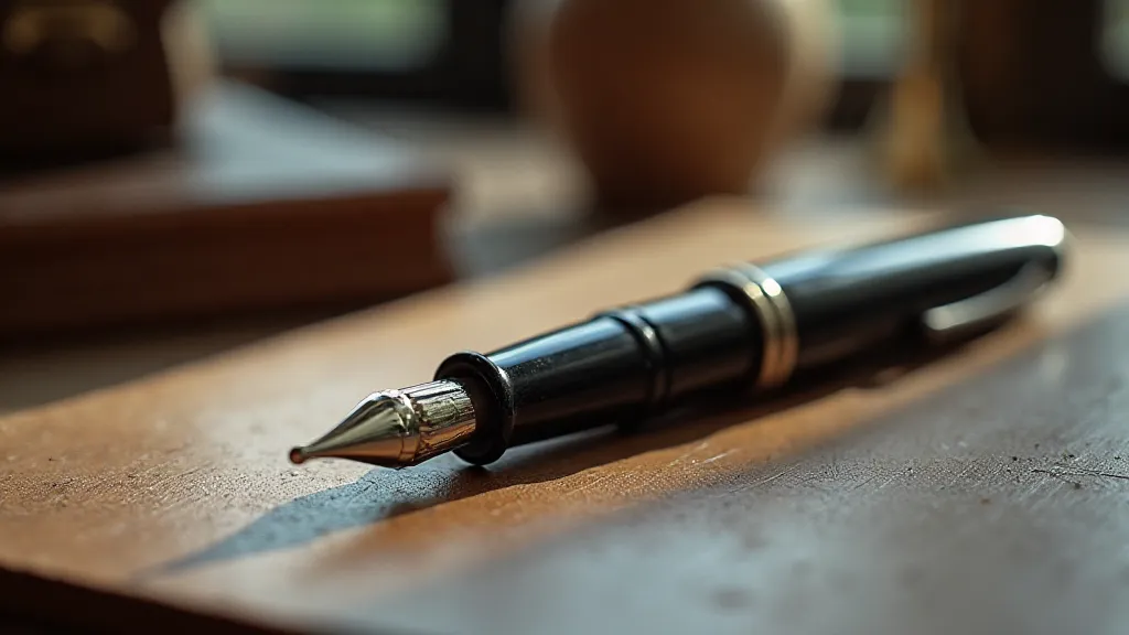 Vintage Parker 51 pen on a writing desk