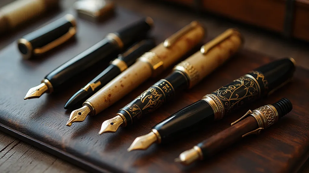 Collection of vintage fountain pens