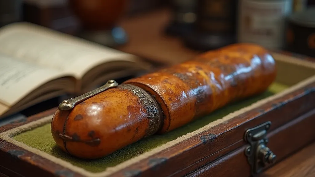 Vintage pen case on antique box
