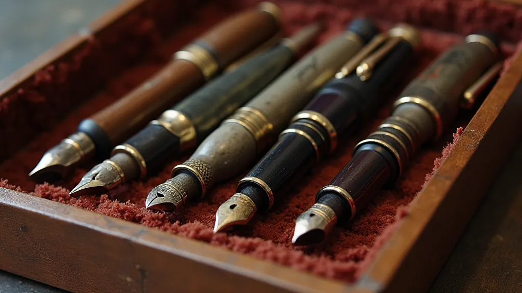Collection of vintage fountain pens