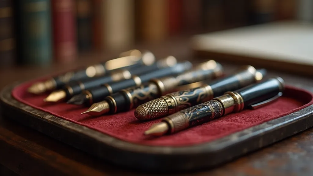 Collection of vintage fountain pens